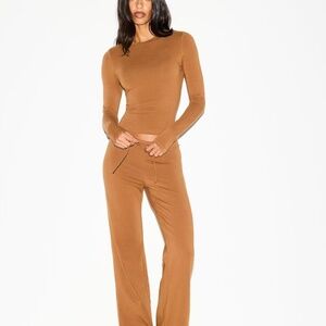 SKIMS oatmeal colored pajamas set